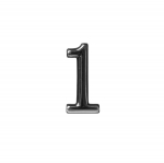 Durų numeris CR 1, 5 cm, plastikas, chromo sp.