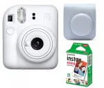 Momentinis fotoaparatas Fujifilm Instax Mini 12 + Instax Mini Glossy 10pcs + Case, balta sp.
