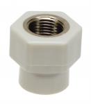 Vandentiekio tarpmovė Sanitas 24.2025, 3/4 colio - Vidinis sriegis/20 mm - Lituojamas vidus, polipropilenas (pp)