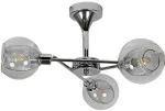 &Scaron;viestuvas lubų Candellux Ozzo 33-72214, E14, 3 x 40 W, skaidri sp./chromo sp. / chromo sp., 12 x 10 cm