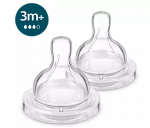 Čiulptukas buteliukui Philips Avent Anti-Colic Nipple, 3 mėn., skaidri