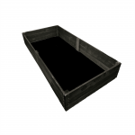 Pakelta lysvė Bonus Orbis Black, 160 cm x 80 cm x 27 cm