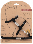 Kačių petne&scaron;os su pavadėliu Amiplay Samba, 150 cm x 15 mm, juoda sp.