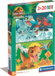 Dėlionė 2in1 Clementoni SuperColor Jurassic World 24810, 18.5 cm x 27 cm, 40 vnt., įvairių spalvų