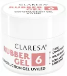 Formuojamasis nagų gelis Claresa Rubber Gel, rose medium warm with a note of beige sp., 90 ml