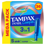 Higieniniai tamponai Tampax Compak Pearl, Super, 36 vnt.