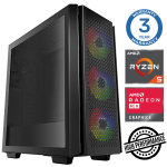 Stacionarus kompiuteris Intop RM71861NS AMD Ryzen 5 5600X, DDR4 32 GB, SSD+HDD 1 TB 4 TB, AMD Radeon RX 580 8 GB GDDR5
