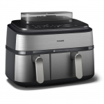 Prekė su pažeista pakuote. Kar&scaron;to oro gruzdintuvė Philips 5000 serija NA555/00, sidabro sp., 2750 W, 9 l