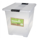 Daiktadėžė su dangčiu, daiktų saugojimo Keeeper Cornelia, 24 l, skaidri sp., 39.5 x 29.5 x 30 cm