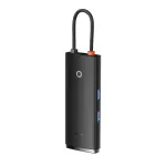 Jungčių stotelė Baseus WKQX050101 USB Type-C, 2 x USB / USB Type C / HDMI 1.4 / TF / SD card readers, 0.2 m, juoda sp.