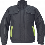 Darbinė striukė vyrams Cerva Max Vivo, juoda/geltona, M dydis