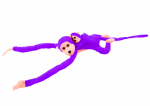 Pliu&scaron;inis žaislas beždžionė Lean Toys, violetinė sp., 10 cm