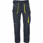 Darbo kelnės vyrams Cerva Emerton Stretch, juoda sp./geltona sp., 52 dydis