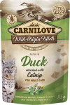 &Scaron;lapias kačių maistas Carnilove Rich in Duck Catnip, antiena, 0.085 kg