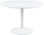 Stalas Home4you Ibiza, balta sp., 110 cm x 110 cm x 74 cm