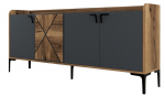 Komoda Kalune Design Venedik 845HCT5308, antracito sp./rie&scaron;uto sp., 78 cm x 180 cm x 35 cm