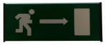 Evakuacijos ženklas Points to EXIT, 0.155 m x 6 cm