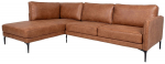 Kampinė sofa Home4you Sofia, ruda sp., kairinė, 257 x 168 cm x 82 cm