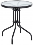 Lauko stalas MultiGarden, skaidri sp./juoda sp., 60 cm x 60 cm x 71 cm