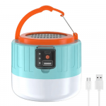 Ne&scaron;iojamas įkroviklis (Power bank), ne&scaron;iojamas žibintas BORUiT Portable Solar Lantern YHX-0217, 2400 mAh, 10 W, mėlyna "electric blue"