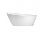 Vonia, laisvai pastatoma Besco Melody, 170 cm x 80 cm x 72 cm, ovalas, balta/chromo