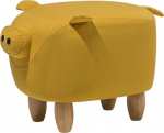 Pufas Beliani Piggy, geltona sp., 32 cm x 50 cm x 35 cm