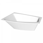 Vonia, laisvai pastatoma SPN Trevi BT-540-L, 182.5 cm x 122 cm x 62 cm, asimetrinė, balta sp.