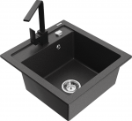 Plautuvė su virtuviniu mai&scaron;ytuvu Mexen Vito Rita, granitas, 52 cm x 49 cm x 21 cm, balta sp./chromo sp.