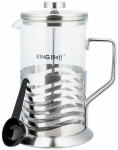 Kavinukas French Press King Hoff KH-4834, 0.8 l, skaidri sp./sidabro sp.