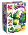 &Scaron;lyk&scaron;tuko - gleivių gamybos rinkinys, chameleonas Lisciani Slumi Science, žalia sp.