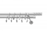 Karnizo komplektas Karpol Eliza Crystal Cylinder, 400 cm, &Oslash; 16 mm, matinė chromo sp.