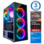 Stacionarus kompiuteris Intop RM74369WH AMD Ryzen 7 5700G, DDR4 8 GB, SSD+HDD 250 GB 4 TB, AMD Radeon RX Vega 8 Dynamic, Windows 11 Home