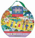 Dėlionė 3in1 One World 43P6361, 48.3 cm x 43 cm, 100 vnt., įvairių spalvų