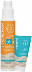 Pur&scaron;kiklis įdegio priežiūrai kūnui/veidui Topicrem Sun Protect 2-Piece Set SPF50+, 200 ml