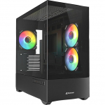 Kompiuterio korpusas Sharkoon MK6 RGB (B), juoda sp.