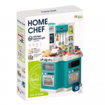Vaiki&scaron;ka virtuvėlė, virtuvės prietaisų rinkinys Lean Toys Home Chef, mėlyna sp./balta sp.
