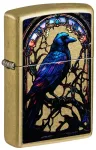 Žiebtuvėlis Zippo 46946 Stained Glass Raven Design, įvairių spalvų