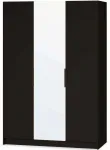 Spinta Mirtillo, juoda sp., 60 cm x 150 cm x 216 cm, su veidrodžiu