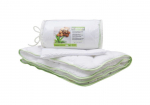 Antklodės ir pagalvės komplektas vaikams Comco Aloe Vera, 100 x 135 cm, balta sp., 2 vnt.