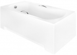 Vonia, kampinė Besco Aria Plus 150, 150 cm x 70 cm x 39 cm, stačiakampis, balta sp.