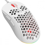 Laidinė žaidimų pelė Elmak HEX-R, usb / ps/2 laidas, balta sp.
