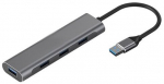 USB &scaron;akotuvas Extra Digital USB 3.0 - 4 x USB 3.0 CA913466 USB male, 4 x USB female, pilka sp.