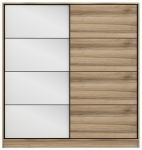 Spinta Kalune Design Kale 3174, medžio sp., 52 cm x 180 cm x 190 cm, su veidrodžiu
