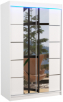 Spinta ADRK Genua LED, balta sp., 58 cm x 120 cm x 200 cm, su veidrodžiu