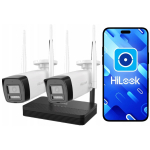 Stebėjimo kamera HiLook IKS-2044BH Easylink Wi-Fi 6 Wireless Video Kit 4MP 2x Bullet Camera