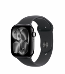 I&scaron;manusis laikrodis Apple Watch Series 11 GPS + Cellular 46mm MFC44ET/A jet black aliuminio korpusas su black sport dirželiu - M/L