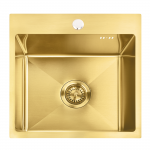 Virtuvinė plautuvė Rea Leo KPL-96001, nerūdijantysis plienas, 45 cm x 40 cm x 18.5 cm, aukso matinė sp.