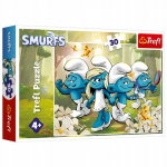 Dėlionė Trefl The Smurfs Adventures Of Smurfs 18317, 20 cm x 27 cm, 30 vnt., įvairių spalvų