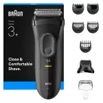 Barzdaskutė Braun Series 3+ 3000BT, juoda sp.