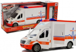 Žaislinis greitosios pagalbos automobilis Lean Toys Beautiful City City Service, balta sp./raudona sp.
